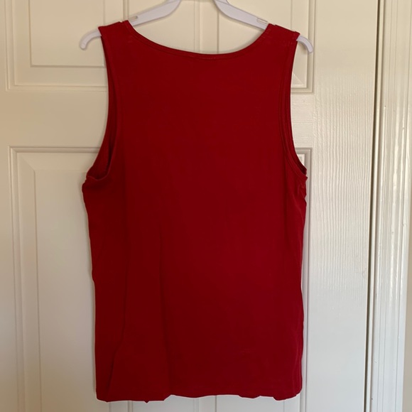 NWT VOCAL red rhinestone tank size SMALL. Gorgeous and versatile! - Picture 7 of 9